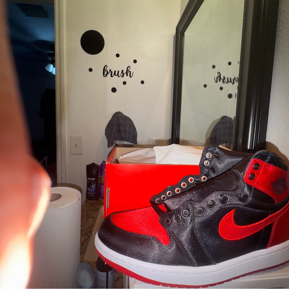Nike Red and Black Athletic Shoes